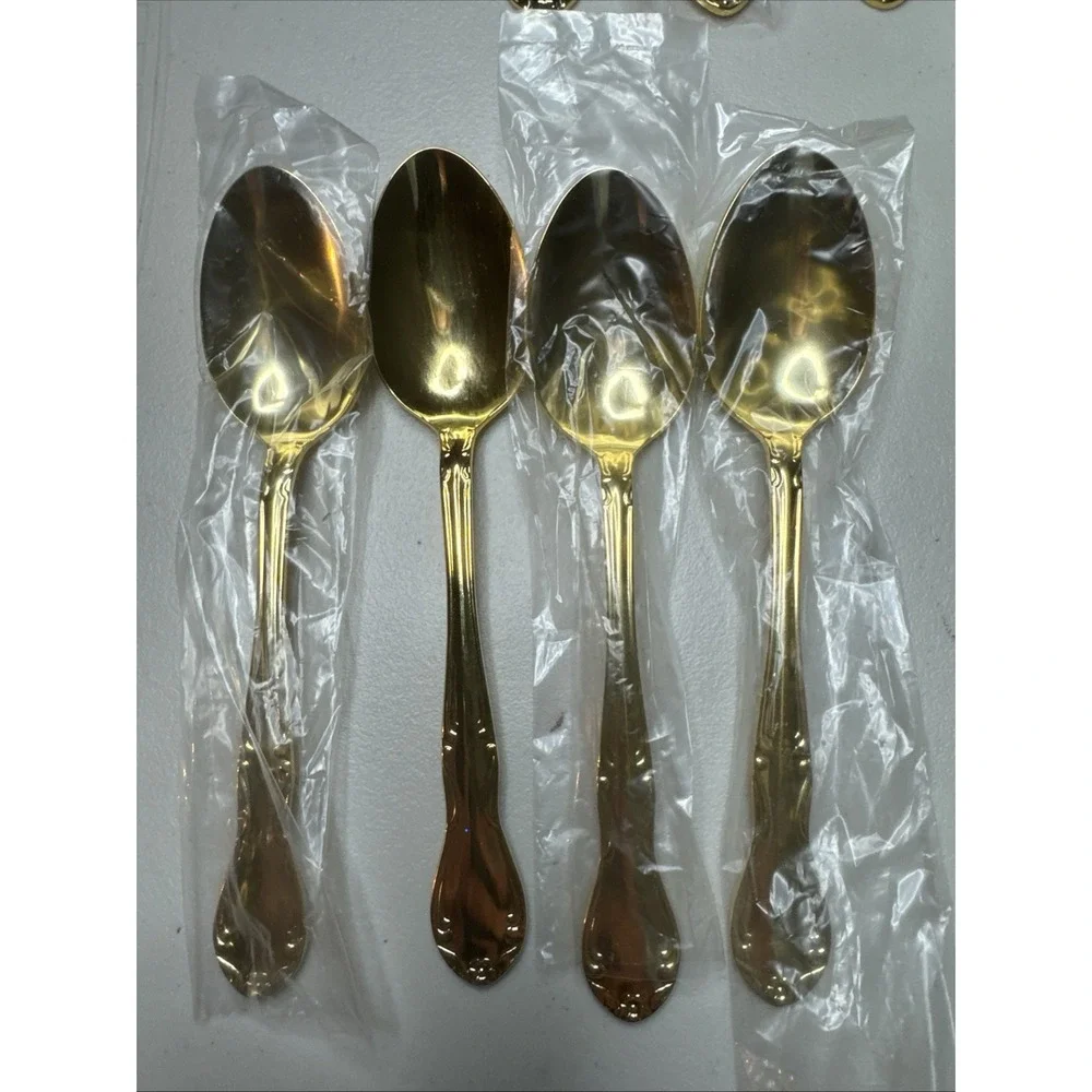 Gold-tone FLATWARE 'ROYAL' Stainless Steel Japan - Service for 4-20 Pieces